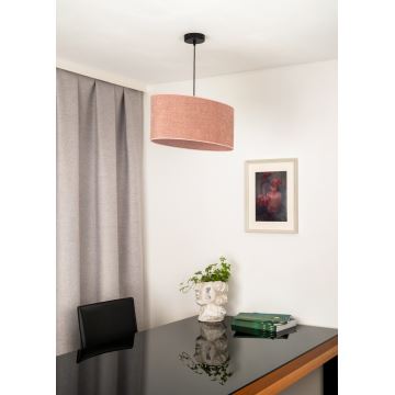 Duolla - Lampadario a sospensione con filo OVAL 1xE27/15W/230V rosa