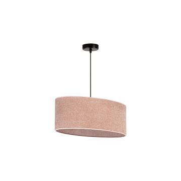 Duolla - Lampadario a sospensione con filo OVAL 1xE27/15W/230V rosa