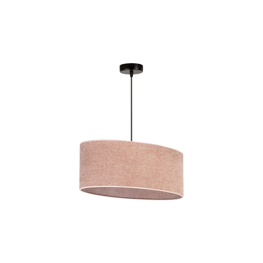 Duolla - Lampadario a sospensione con filo OVAL 1xE27/15W/230V rosa