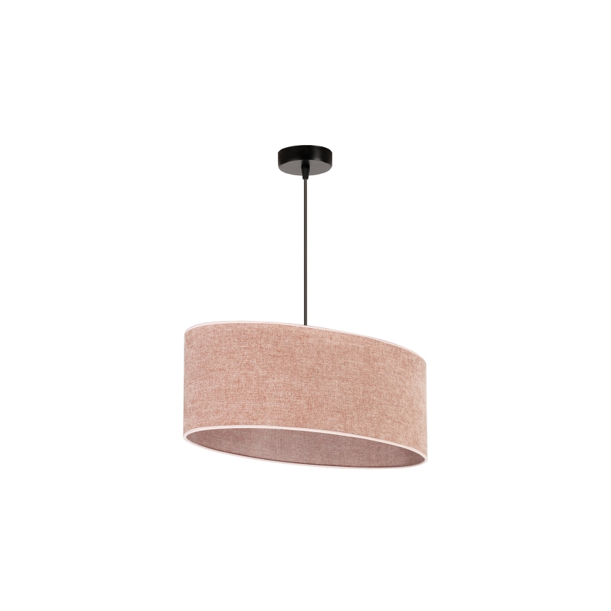 Duolla - Lampadario a sospensione con filo OVAL 1xE27/15W/230V rosa