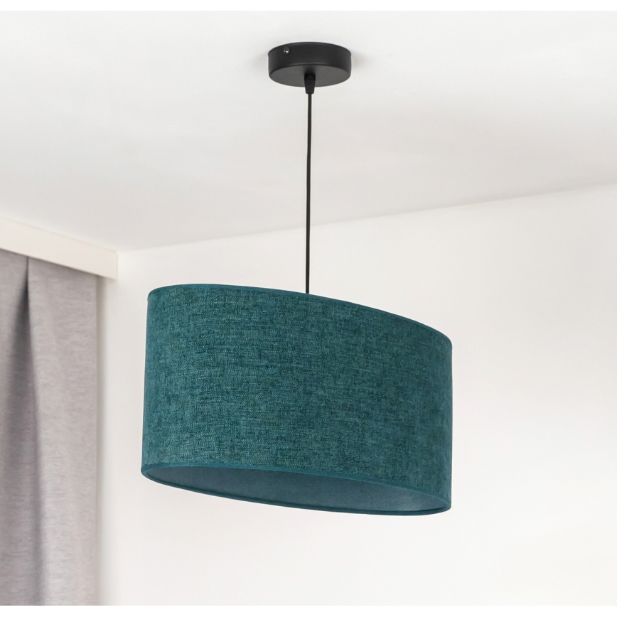 Duolla - Lampadario a sospensione con filo OVAL 1xE27/15W/230V verde