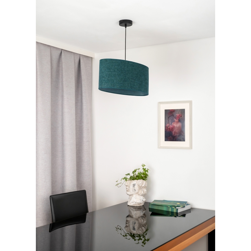 Duolla - Lampadario a sospensione con filo OVAL 1xE27/15W/230V verde