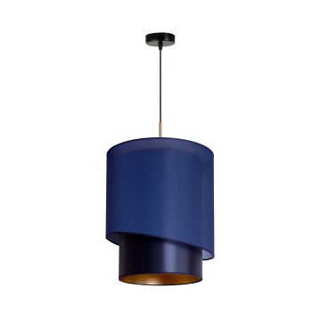 Duolla - Lampadario a sospensione con filo PARIGI 1xE27/15W/230V diametro 40 cm blu/oro