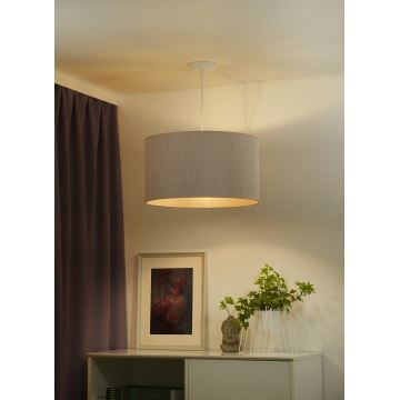 Duolla - Lampadario a sospensione con filo ROLLER ECO RECYCLING 1xE27/15W/230V color crema