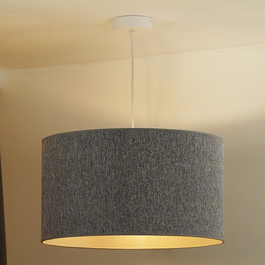 Duolla - Lampadario a sospensione con filo ROLLER ECO RECYCLING 1xE27/15W/230V grigio