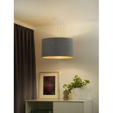 Duolla - Lampadario a sospensione con filo ROLLER ECO RECYCLING 1xE27/15W/230V grigio