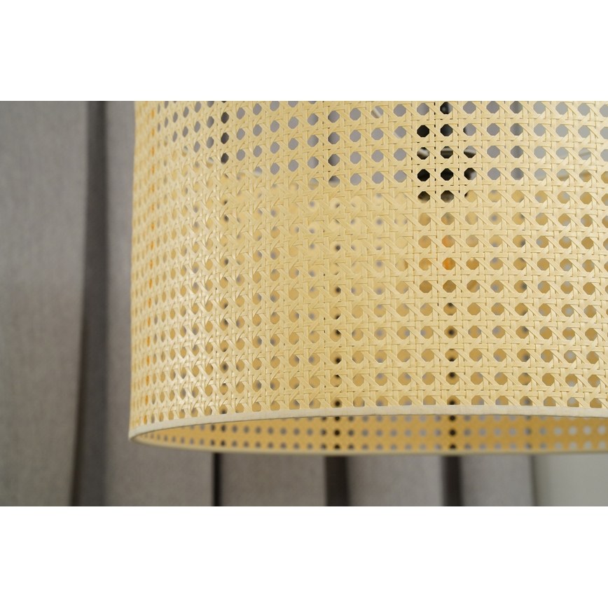 Duolla - Lampadario a sospensione con filo ROLLER RATTAN 1xE27/15W/230V beige