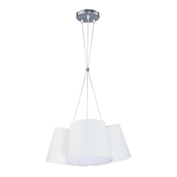 Duolla - Lampadario a sospensione con filo ROSSA 3xE27/40W/230V bianco