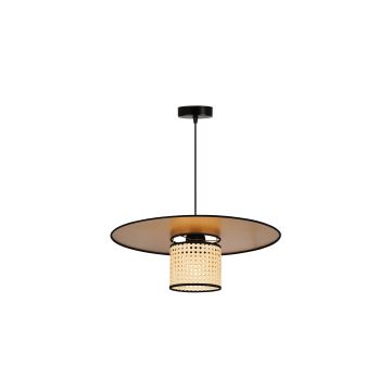 Duolla - Lampadario a sospensione con filo TOKYO RATTAN 1xE27/15W/230V oro/rattan