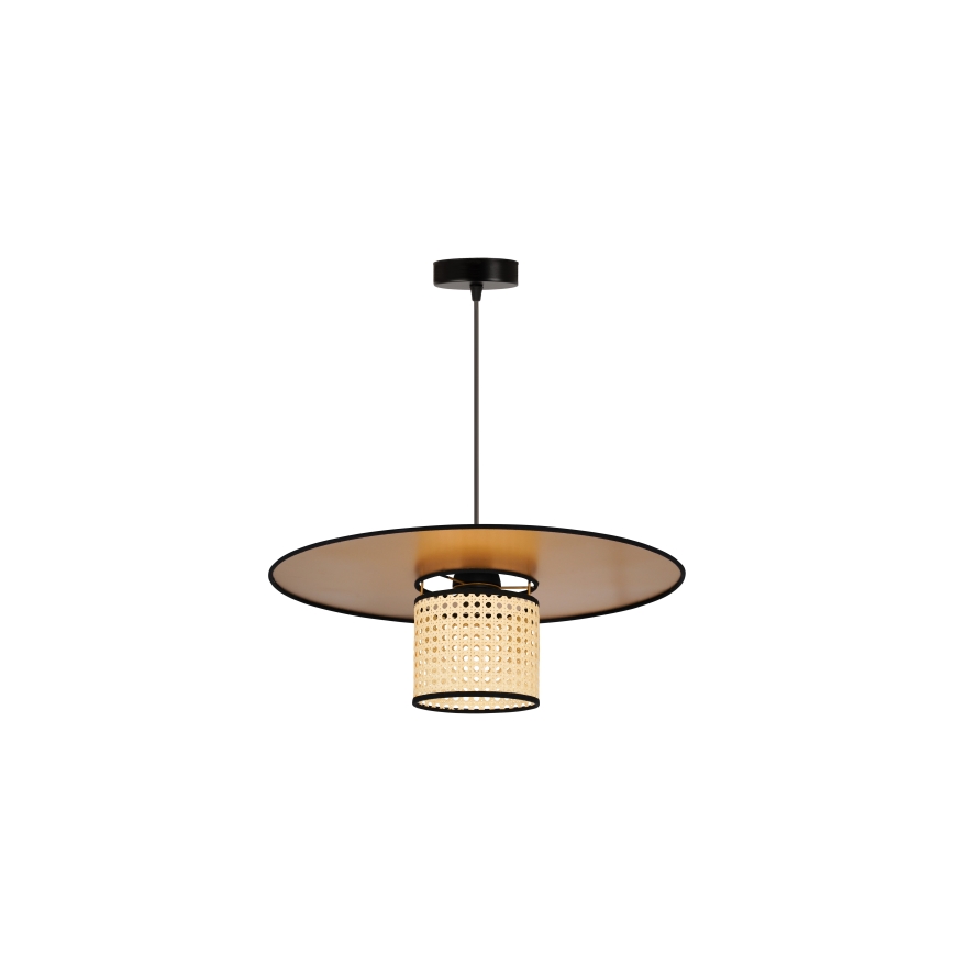 Duolla - Lampadario a sospensione con filo TOKYO RATTAN 1xE27/15W/230V oro/rattan