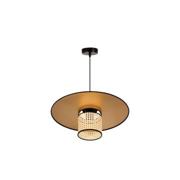 Duolla - Lampadario a sospensione con filo TOKYO RATTAN 1xE27/15W/230V oro/rattan