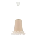 Duolla - Lampadario a sospensione per bambini BALLET 1xE27/40W/230V beige