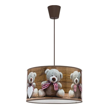 Duolla - Lampadario a sospensione per bambini BEARS 1xE27/40W/230V