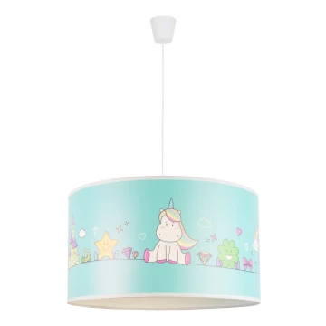 Duolla - Lampadario per bambini on a string UNICORN 1xE27/15W/230V