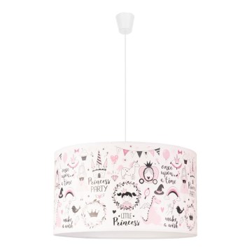 Duolla - Lampadario per bambini su filo PRINT M 1xE27/40W/230V fiaba