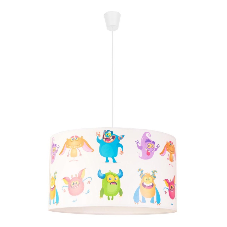 Duolla - Lampadario per bambini su filo PRINT M 1xE27/40W/230V troll