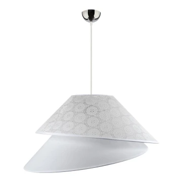 Duolla - Lampadario su corda COCO 1xE27/40W/230V bianco