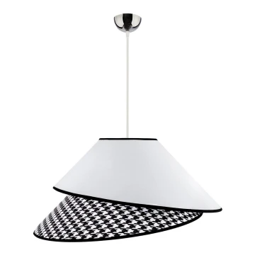 Duolla - Lampadario su corda COCO 1xE27/40W/230V bianco/nero