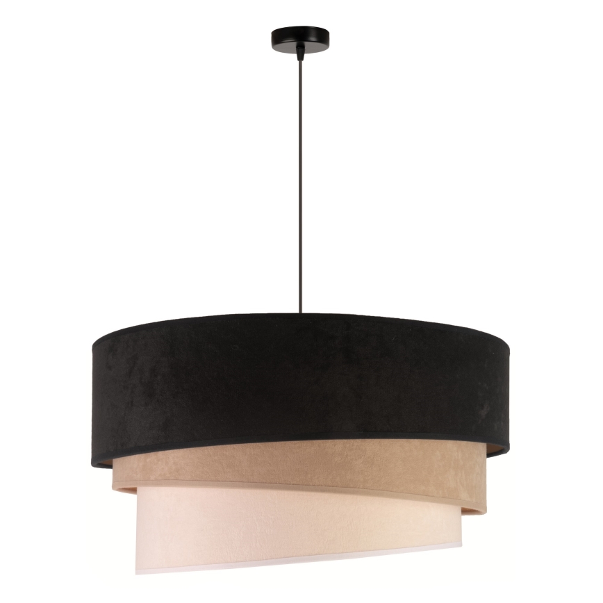 Duolla - Lampadario su filo DEVON 1xE27/40W/230V nero/beige