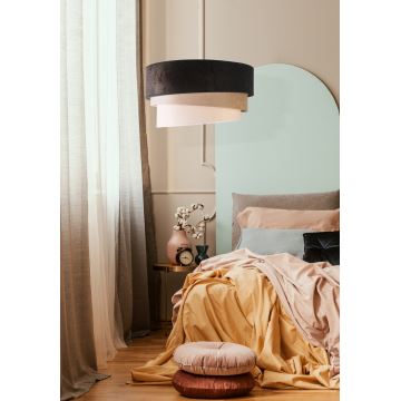 Duolla - Lampadario su filo DEVON 1xE27/40W/230V nero/beige