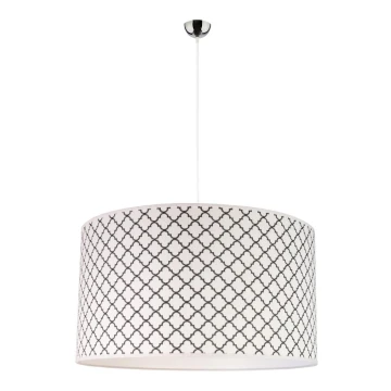 Duolla - Lampadario su filo MAROKO 1xE27/40W/230V bianco/nero