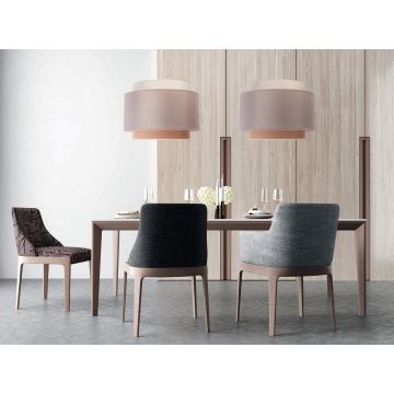 Duolla - Lampadario su filo SOHO 1xE27/40W/230V grigio/crema/beige