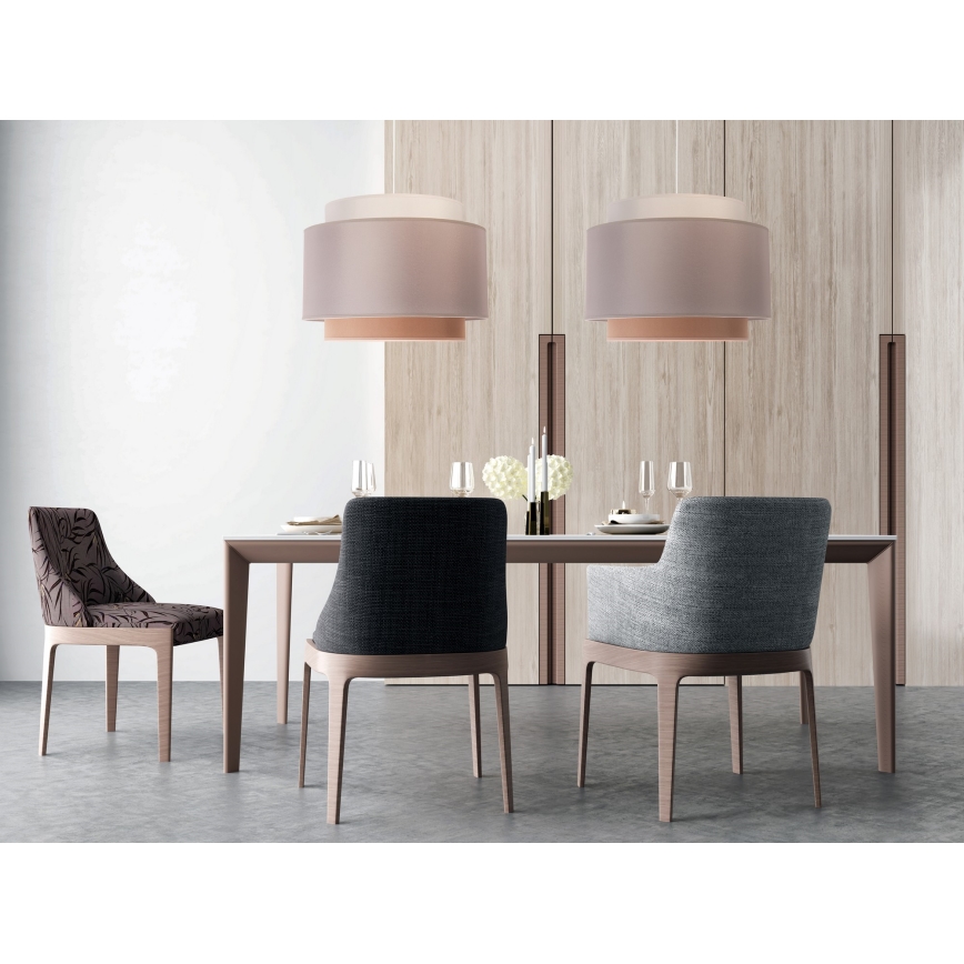 Duolla - Lampadario su filo SOHO 1xE27/40W/230V grigio/crema/beige