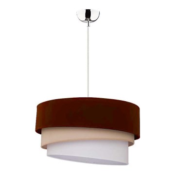 Duolla - Lampadario su filo TRIO 1×E27/40W/230V marrone/beige/bianco