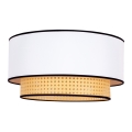 Duolla - Plafoniera BOHO 1xE27/15W/230V bianco/rattan