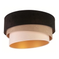 Duolla - Plafoniera DEVON 1xE27/40W/230V nera/beige