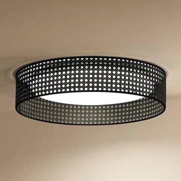 Duolla - Plafoniera LED ROLLER RATTAN LED/24W/230V nero