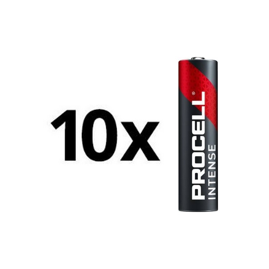 Duracell - 10 pz Batteria alcalina Procell Intense LR03/AAA 1,5V 1465 mAh