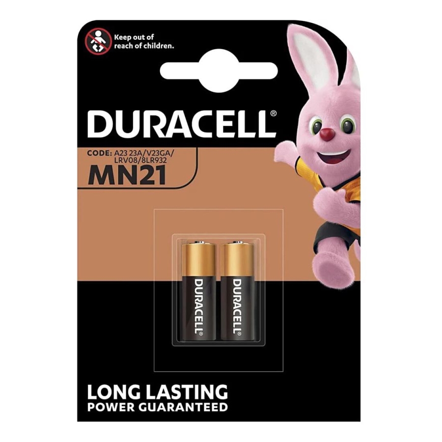 Duracell - 2 pz Batteria alcalina MN21/A23 12V 50 mAh