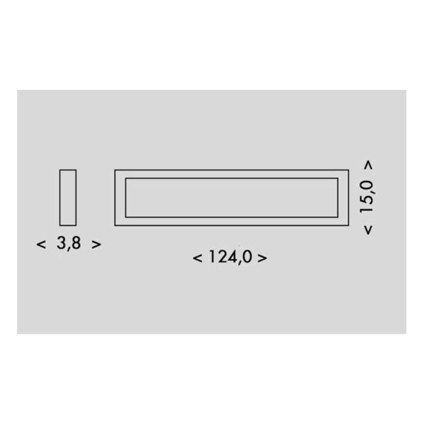 Plafoniera LED PILO LED/36W/230V 4100K 124 cm nero