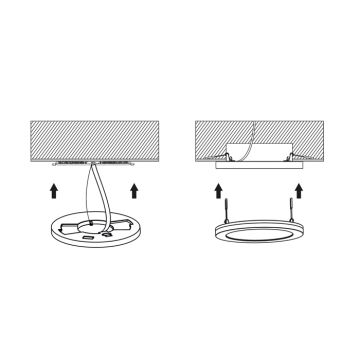 Pannello LED dimmerabile LEXA LED/12/18/24W/230V 3000/4000/6000K diametro 33 cm nero