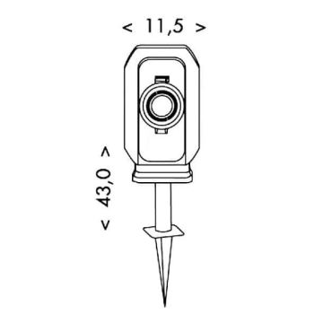 Multipresa verticale da esterno con timer 2Z IP44