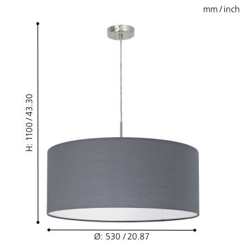 Eglo - Lampadario a sospensione con filo 1xE27/60W/230V