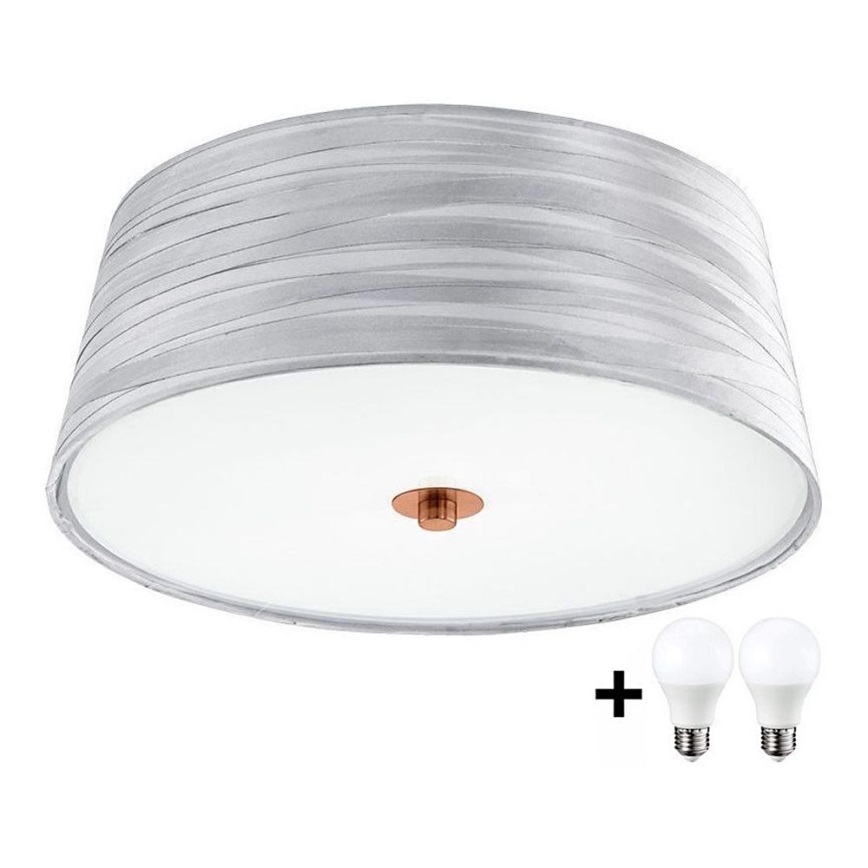 Eglo 32111- Plafoniera LED FONSEA 1 2xE27/9W/230V argento/rame