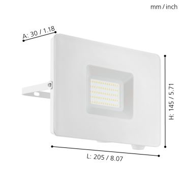 Eglo - Riflettore LED LED/50W/230V