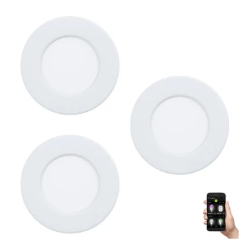 Eglo 33217 - SET 3xLED RGBW Lampada da incasso dimmerabile FUEVA LED/3W/230V