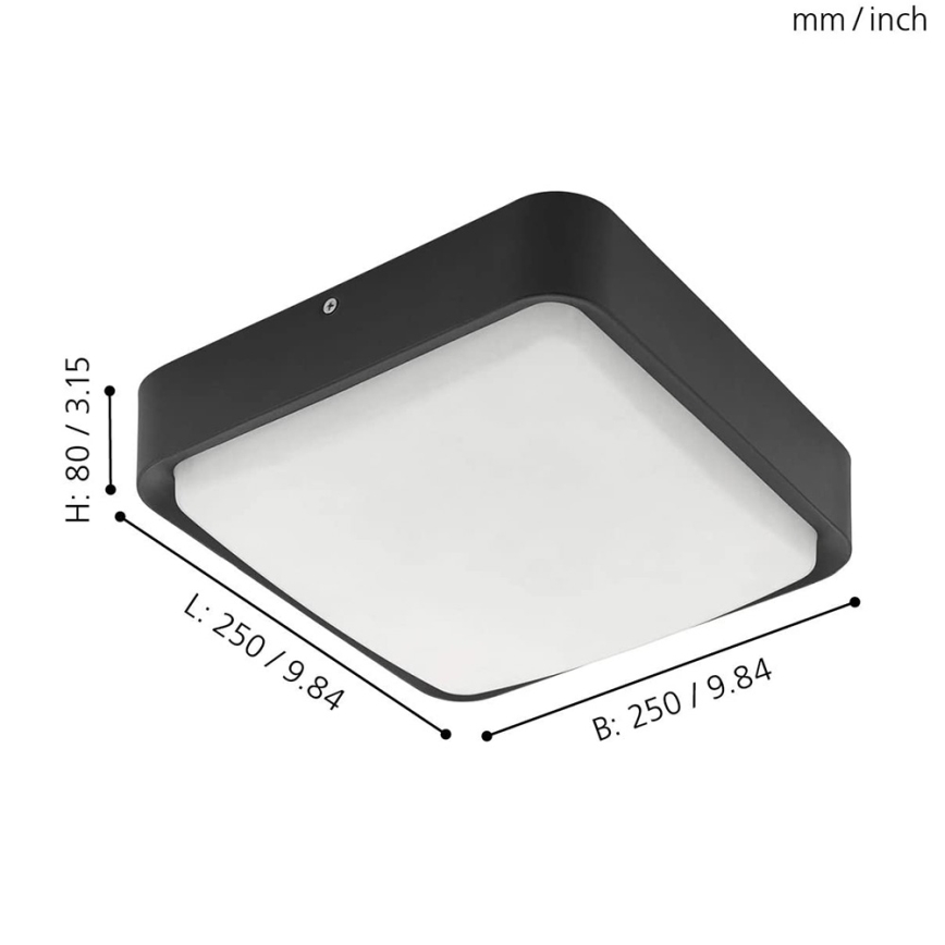 Eglo 33573 - Plafoniera LED dimmerabile per esterni PIOVE-C LED/14W/230V IP44