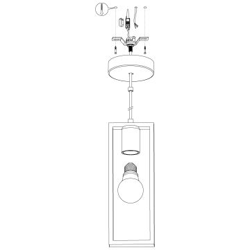 Eglo - Lampadario a sospensione con filo 1xE27/60W/230V - FSC certificato