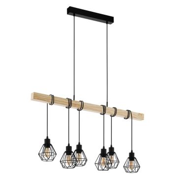 Eglo - Lampadario a sospensione con filo 6xE27/60W/230V - FSC certificato