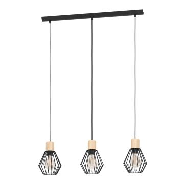 Eglo - Lampadario a sospensione con filo 3xE27/60W/230V - FSC certificato