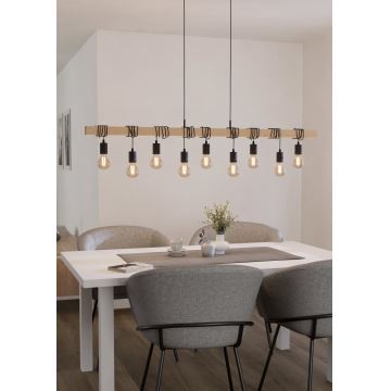 Eglo - Lampadario a sospensione con filo 9xE27/60W/230V - FSC certificato