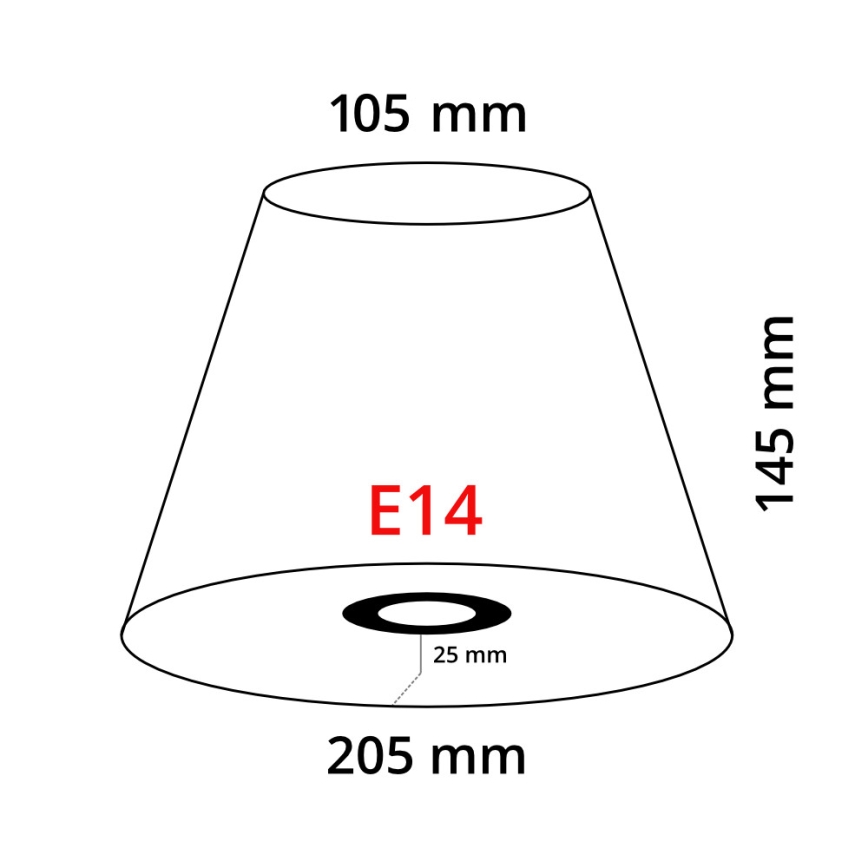 Eglo 49418 - Paralume VINTAGE marrone E14 diametro 20,5 cm