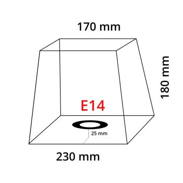 Eglo 49422 - Paralume VINTAGE marrone E14 23x23 cm