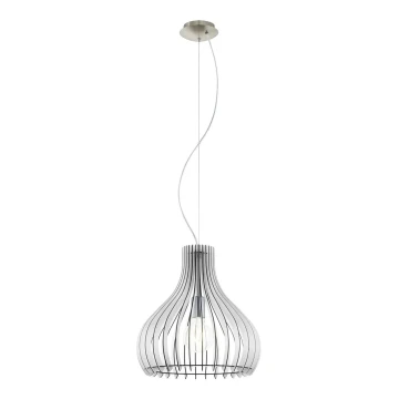 Eglo 61915 - Lampadario a sospensione con filo TINDORI 1xE27/60W/230V diametro 38 cm bianco