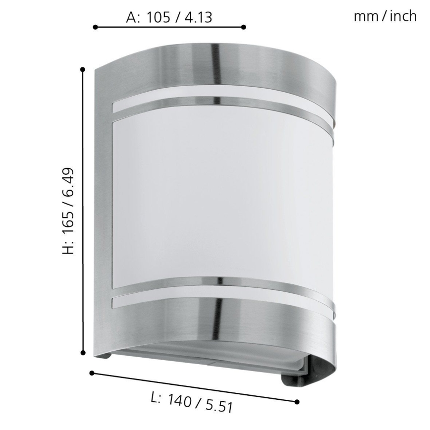 Eglo 74009 - Applique da esterno ROSADA 1xE27/40W/230V IP44