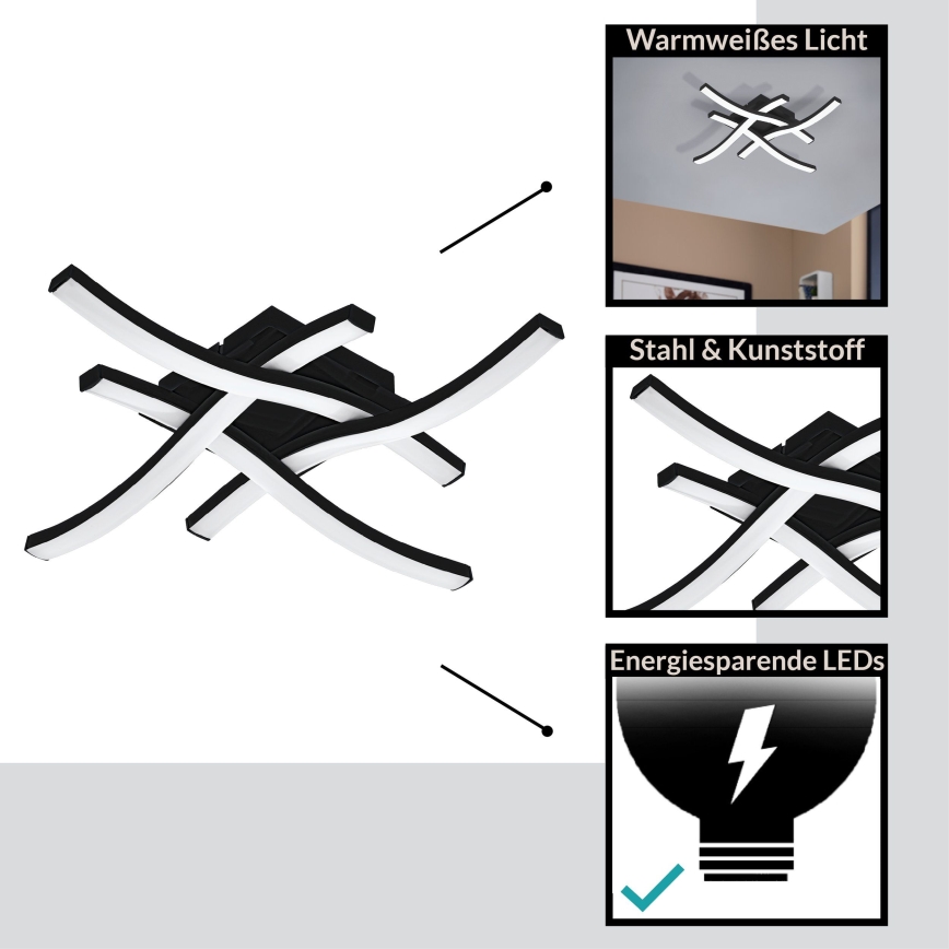 Eglo - Lampadario a plafone LED LED/16W/230V